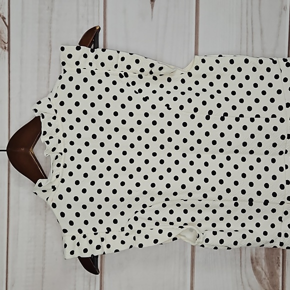 Anthropologie Postmark Off White and Black Polka Dot Blouse - Size Small - Picture 6 of 12
